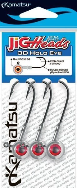 Kamatsu Jighead 3D Holo Red Eye (3pcs) 2 Kamatsu Jighead 3D Holo Red Eye (3pcs) - Afbeelding 2