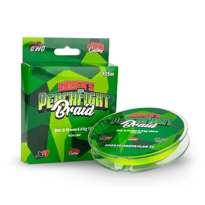 Söder PerchFight Braid X4 135m, Fluo Lime 1 Söder PerchFight Braid X4 135m, Fluo Lime