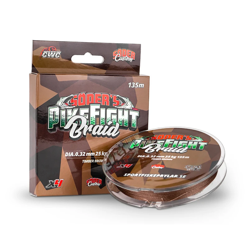 Söder PikeFight Braid X4 135m, Timber Brown 1 Söder PikeFight Braid X4 135m, Timber Brown