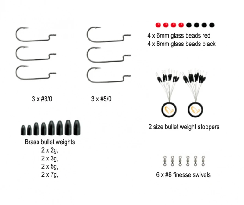Savage Gear Rib Worm Kit One Size Mix Colors 60pcs 4 Savage Gear Rib Worm Kit One Size Mix Colors 60pcs - Afbeelding 4