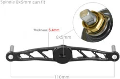 Gomexus Thicken Power Handle -Sportviswinkel BS110H27BKBK1r 4