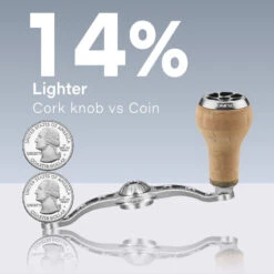 Gomexus 120mm Aluminium Handle With 27mm Cork Knob 17 Gomexus 120mm Aluminium Handle With 27mm Cork Knob -Sportviswinkel BS120HCA27TBKr 3