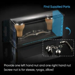 Gomexus 120mm Aluminium Handle With 27mm Cork Knob 22 Gomexus 120mm Aluminium Handle With 27mm Cork Knob -Sportviswinkel BS120HCA27TBKr 8