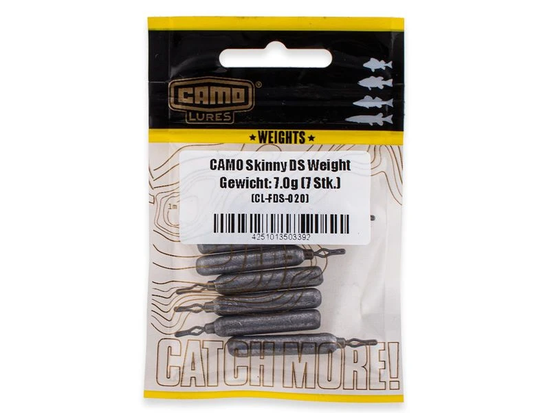 Camo Skinny Drop Shot Weight (7pcs) 2 Camo Skinny Drop Shot Weight (7pcs) - Afbeelding 2
