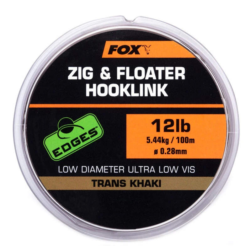 Fox Zig And Floater Hooklink Trans Khaki 1 Fox Zig And Floater Hooklink Trans Khaki