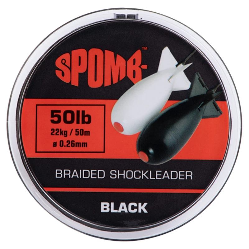 Spomb Braided Leader 22kg/50lb 50m Black 1 Spomb Braided Leader 22kg/50lb 50m Black