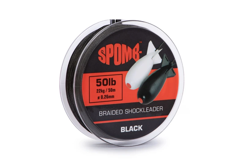 Spomb Braided Leader 22kg/50lb 50m Black 2 Spomb Braided Leader 22kg/50lb 50m Black - Afbeelding 2
