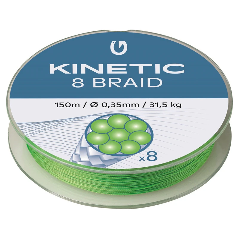 Kinetic 8 Braid 150m Fluo Green 1 Kinetic 8 Braid 150m Fluo Green