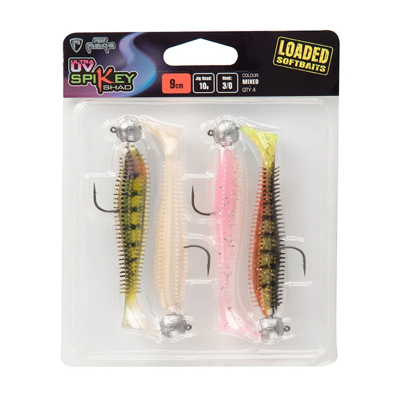 Fox Rage UV Spikey Shad Loaded Mix Packs (4-pak) 1 Fox Rage UV Spikey Shad Loaded Mix Packs (4-pak)