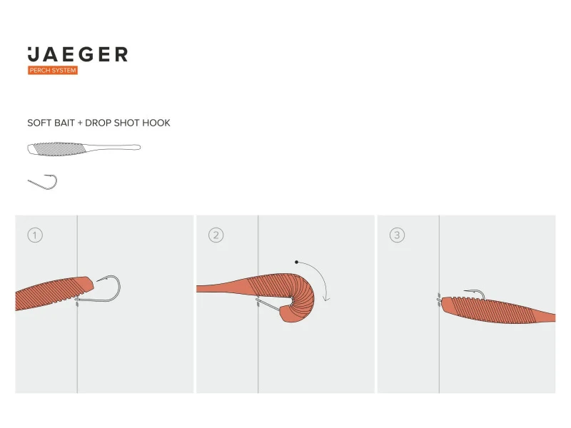 Jaeger Drop-Shot Rig (1 Hook) 4 Jaeger Drop-Shot Rig (1 Hook) - Afbeelding 4